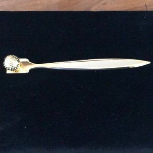 New flagstaff golf plated golf ball letter opener